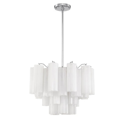 Eloria Glass Chandelier - Elegant Design with Crystal Accents & Adjust
