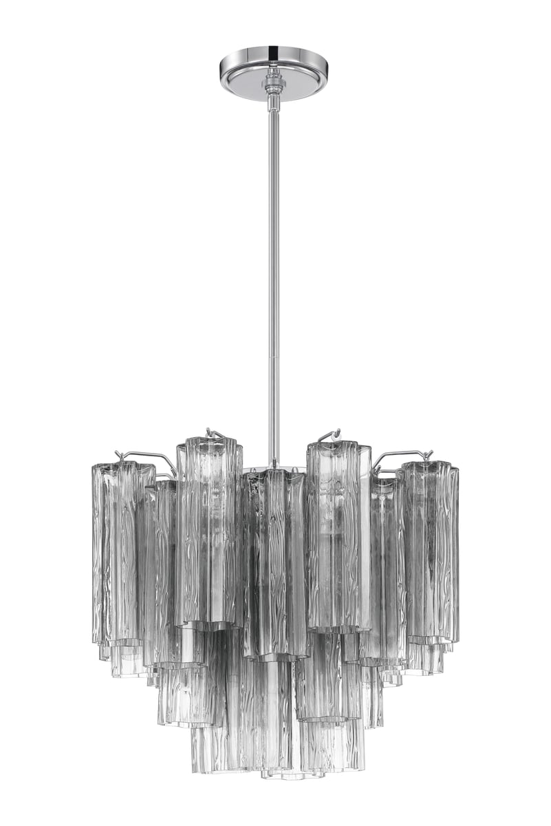 Eloria Glass Chandelier - Elegant Design with Crystal Accents & Adjust