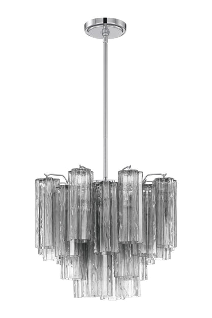 Eloria Glass Chandelier - Elegant Design with Crystal Accents & Adjust