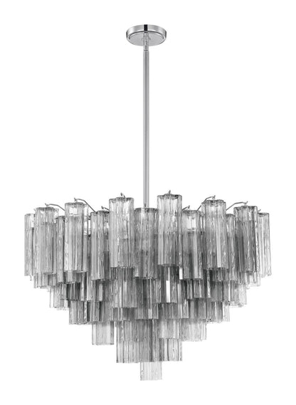 Eloria Glass Chandelier - Elegant Design with Crystal Accents & Adjust