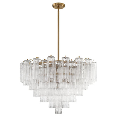 Eloria Glass Chandelier - Elegant Design with Crystal Accents & Adjust