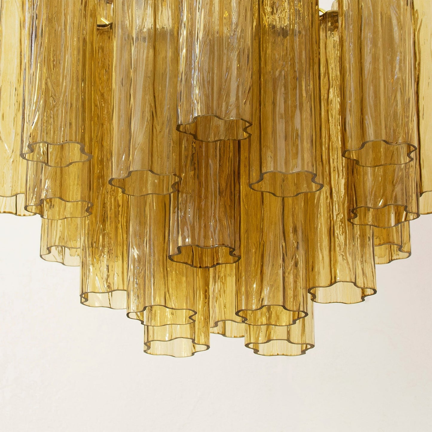 Liora Modern Glass Chandelier with Adjustable Height and LED Compatibi