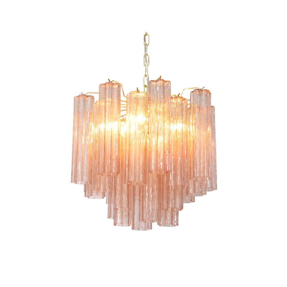 Liora Modern Glass Chandelier with Adjustable Height and LED Compatibi