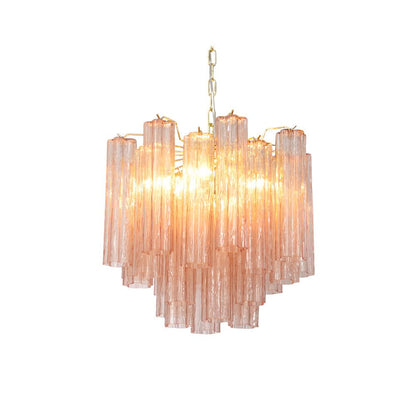 Liora Modern Glass Chandelier with Adjustable Height and LED Compatibi