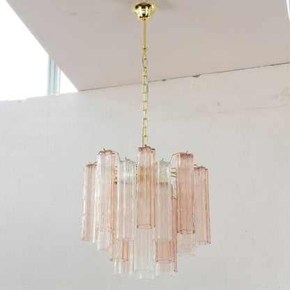 Liora Modern Glass Chandelier with Adjustable Height and LED Compatibi