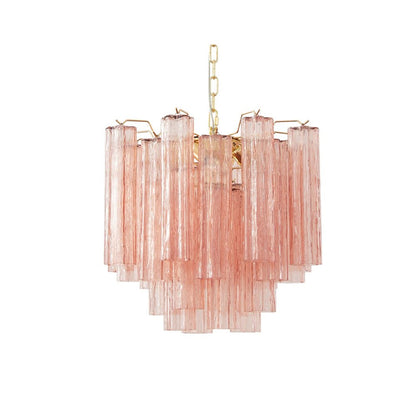 Liora Modern Glass Chandelier with Adjustable Height and LED Compatibi
