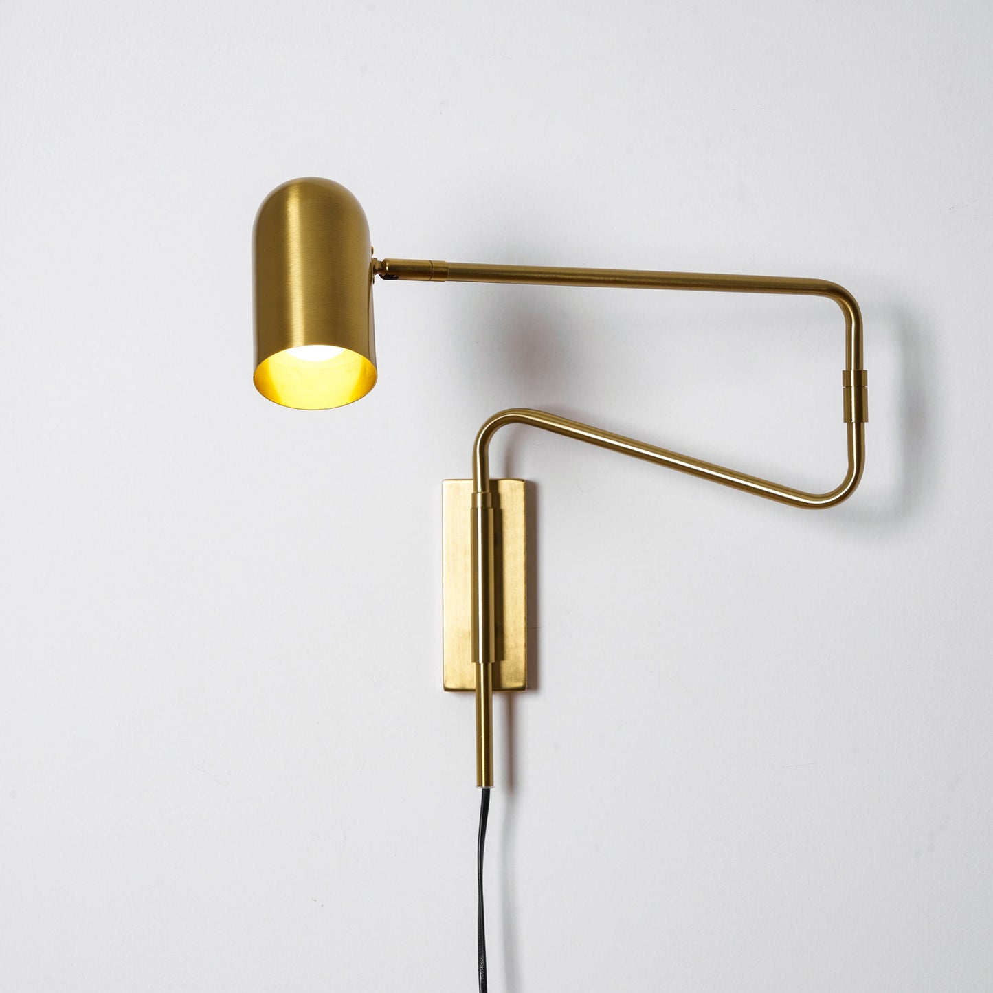 Adjustable Arm Wall Lamp with USB Charging and Dimmable LED Light