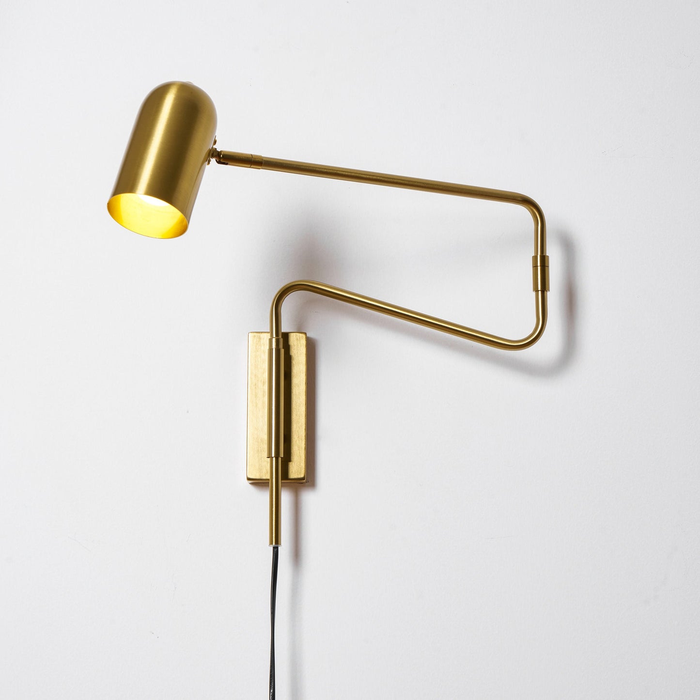 Adjustable Arm Wall Lamp with USB Charging and Dimmable LED Light