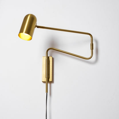 Adjustable Arm Wall Lamp with USB Charging and Dimmable LED Light