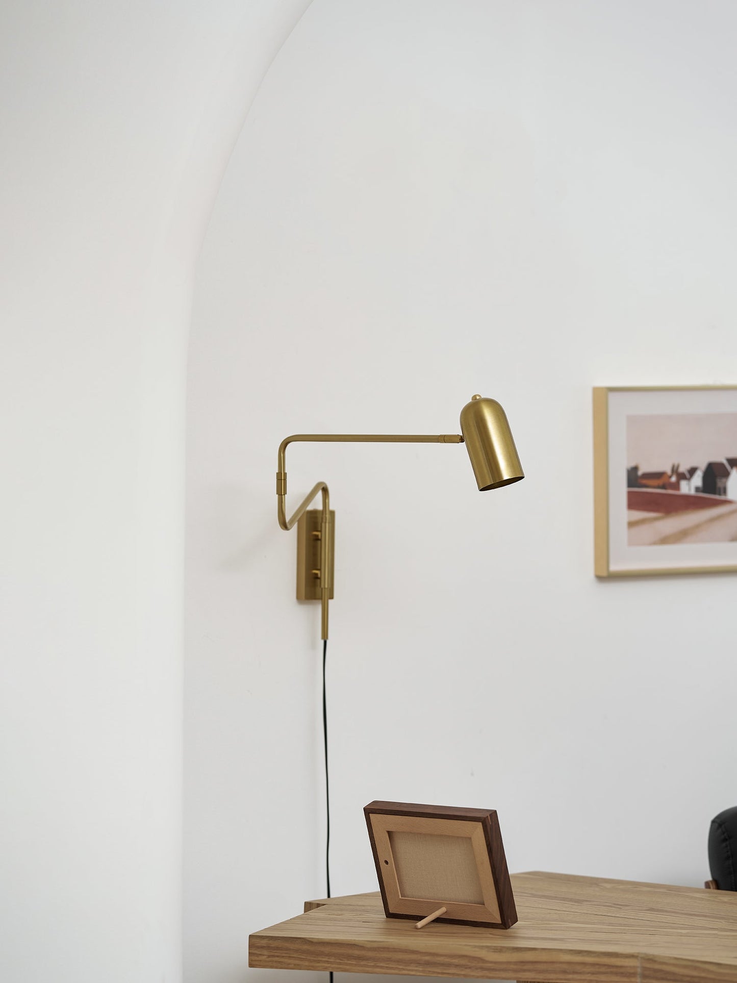 Adjustable Arm Wall Lamp with USB Charging and Dimmable LED Light