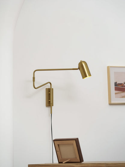 Adjustable Arm Wall Lamp with USB Charging and Dimmable LED Light