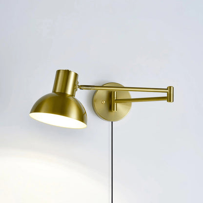 Adjustable Arm Wall Lamp with USB Charging and Dimmable LED Light
