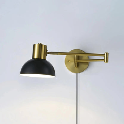 Adjustable Arm Wall Lamp with USB Charging and Dimmable LED Light