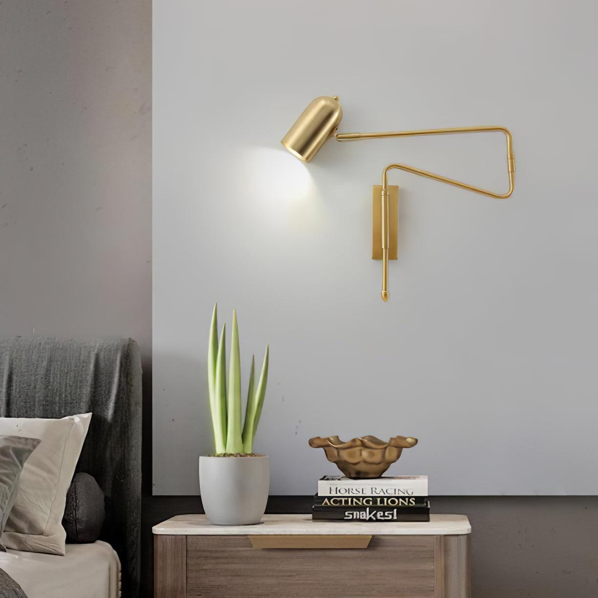 Brennware Adjustable Arm Reading Wall Lamp with Dimmable LED Light