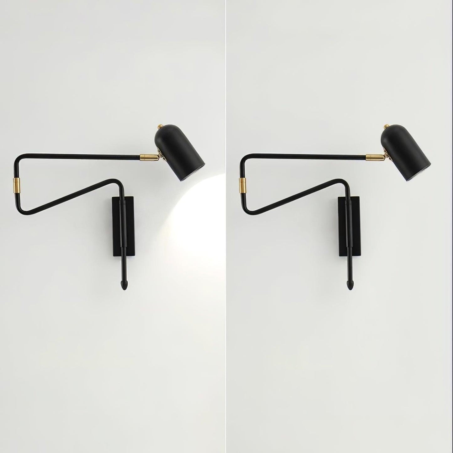 Brennware Adjustable Arm Reading Wall Lamp with Dimmable LED Light