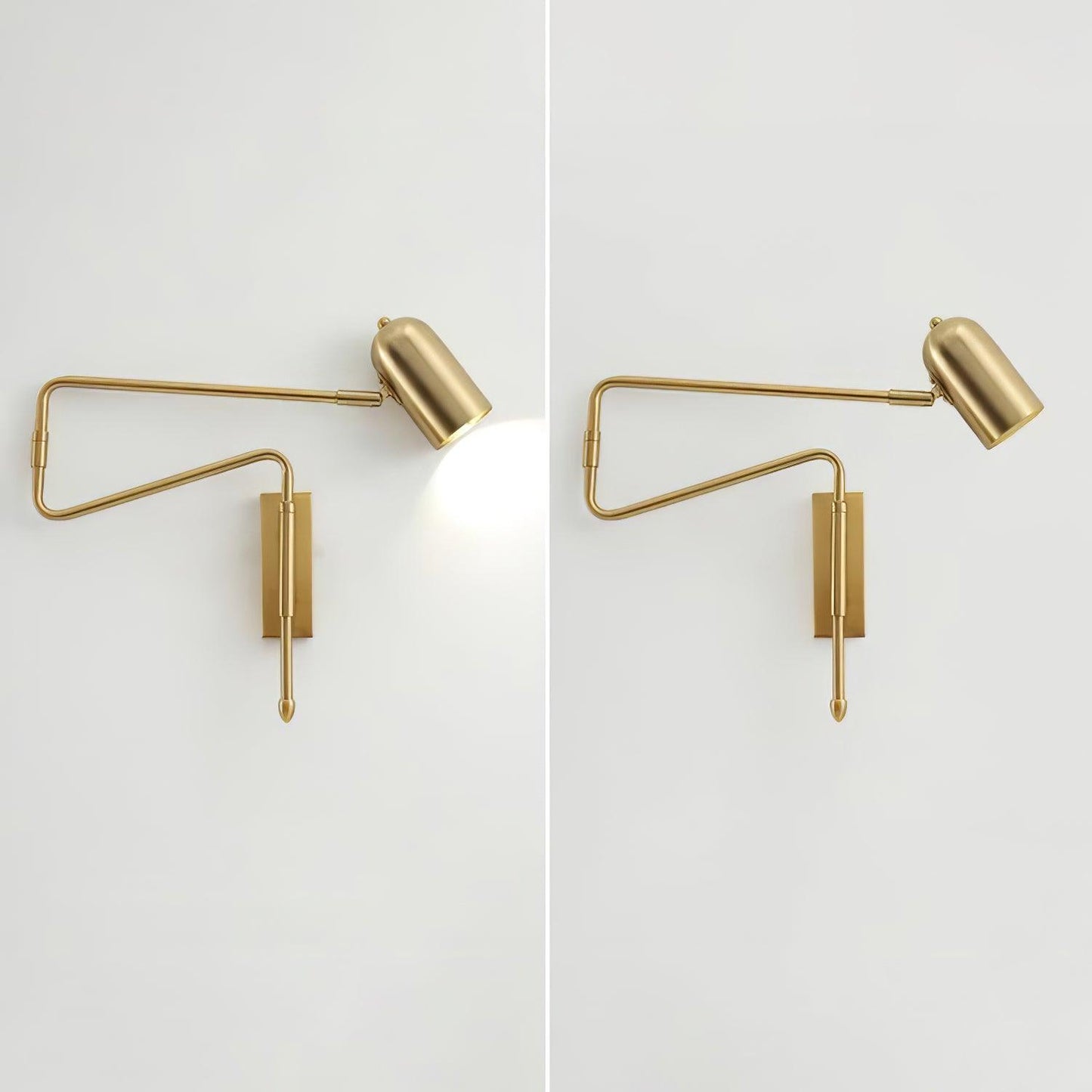 Brennware Adjustable Arm Reading Wall Lamp with Dimmable LED Light
