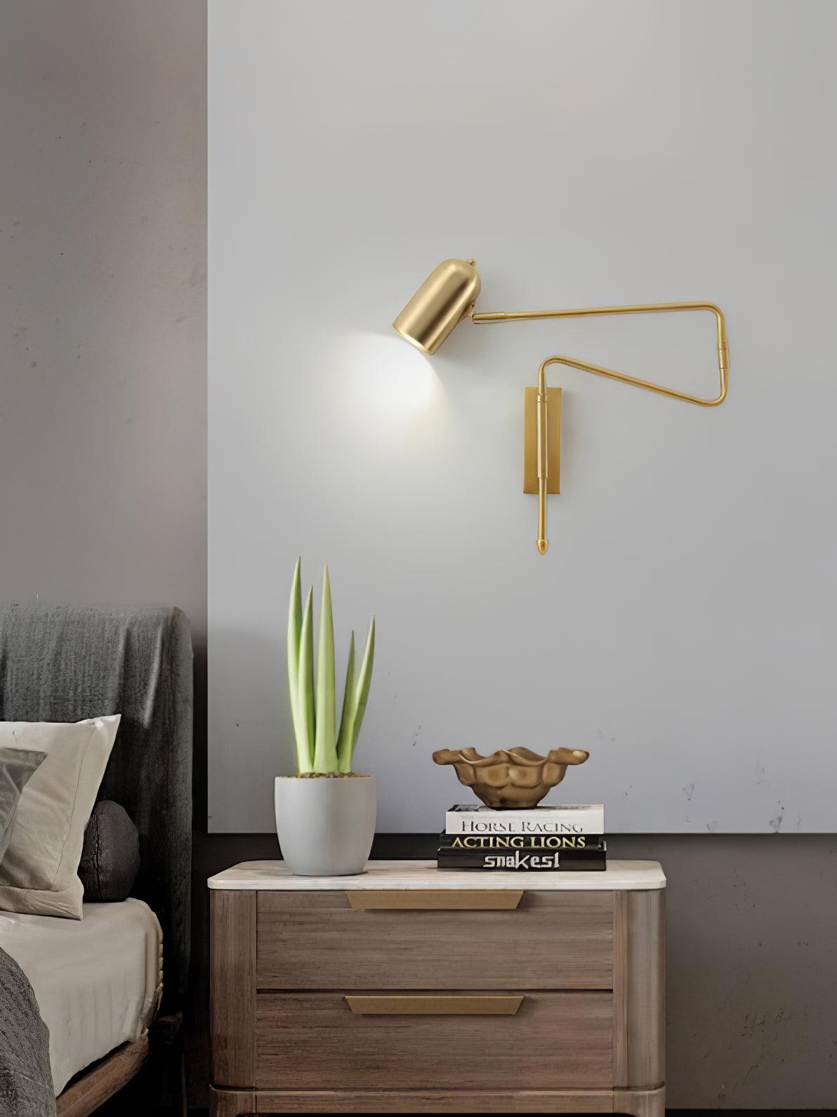 Brennware Adjustable Arm Reading Wall Lamp with Dimmable LED Light