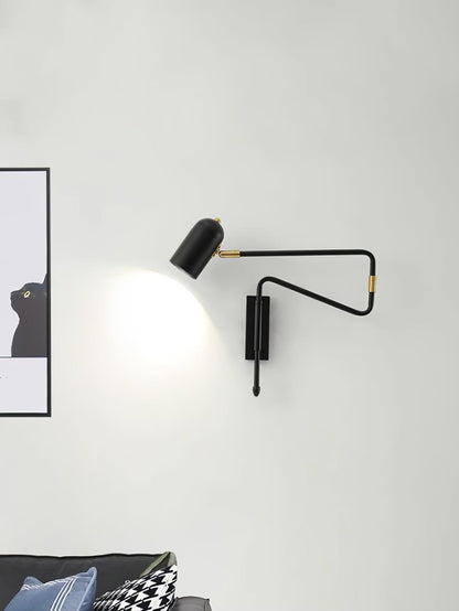 Brennware Adjustable Arm Reading Wall Lamp with Dimmable LED Light