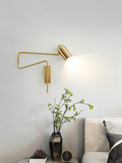 Brennware Adjustable Arm Reading Wall Lamp with Dimmable LED Light