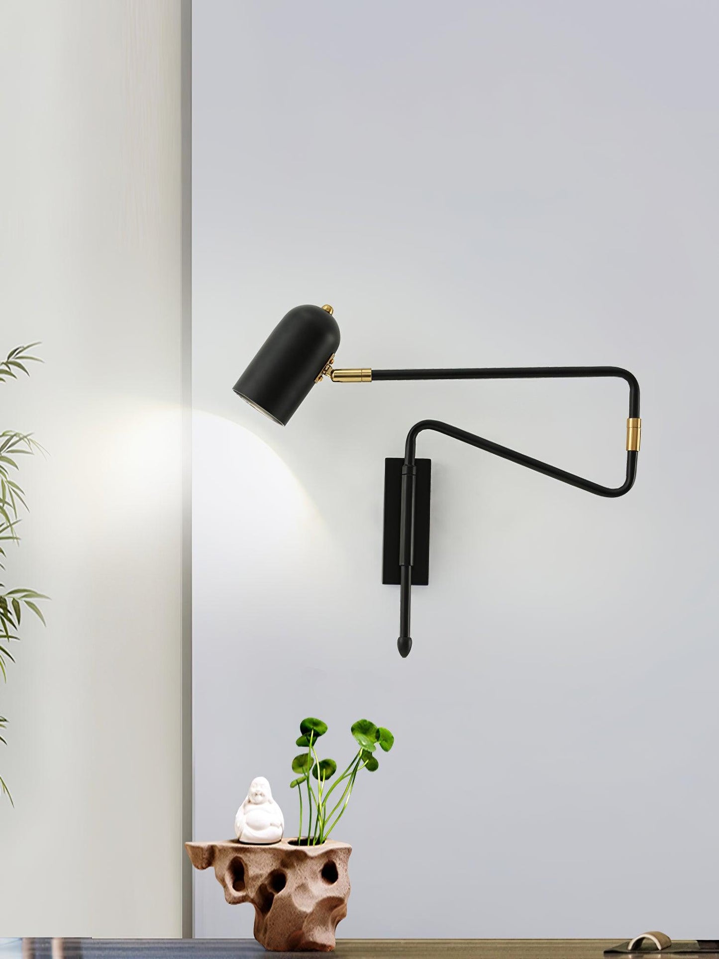 Brennware Adjustable Arm Reading Wall Lamp with Dimmable LED Light