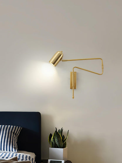Brennware Adjustable Arm Reading Wall Lamp with Dimmable LED Light