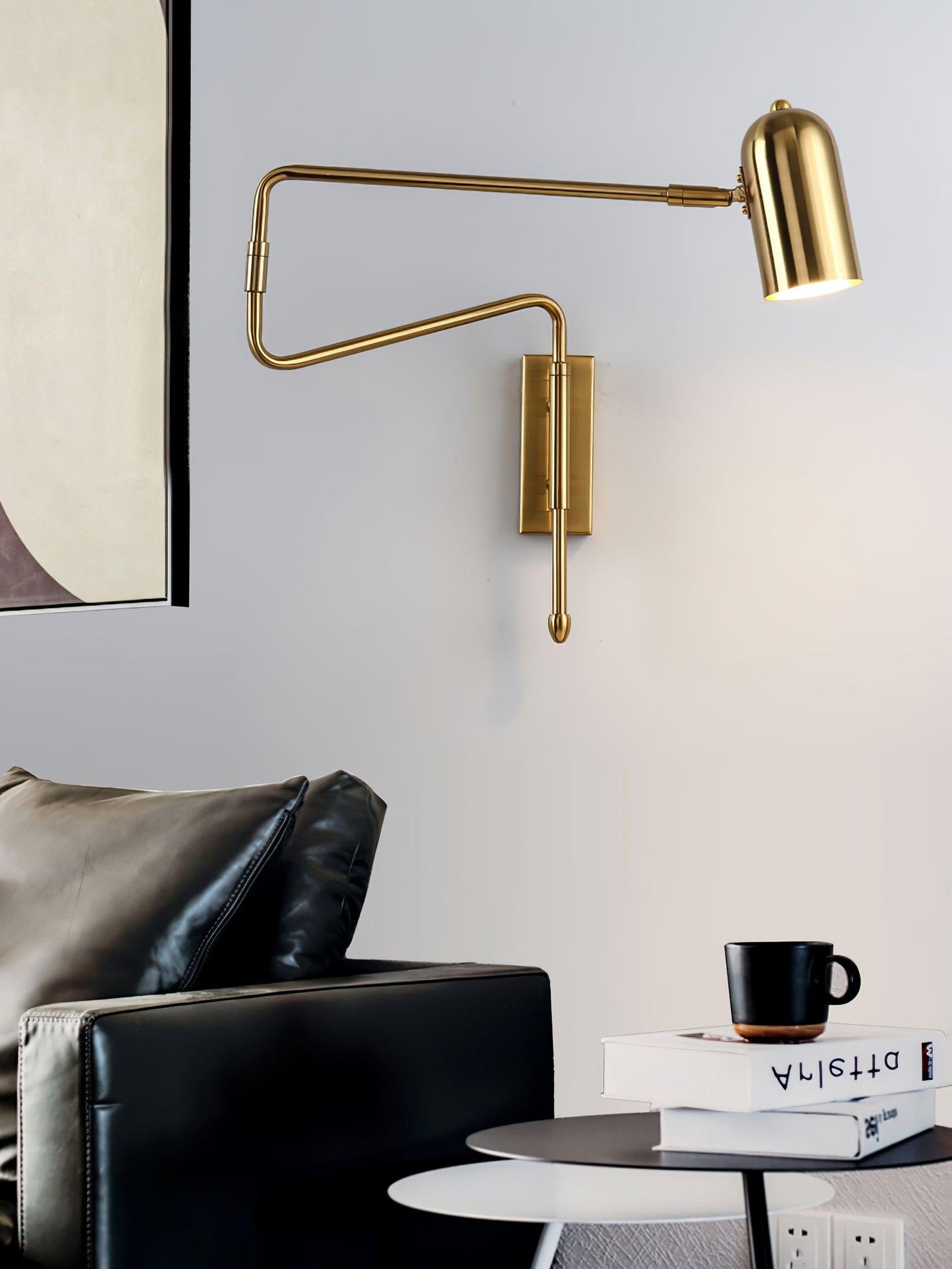 Brennware Adjustable Arm Reading Wall Lamp with Dimmable LED Light