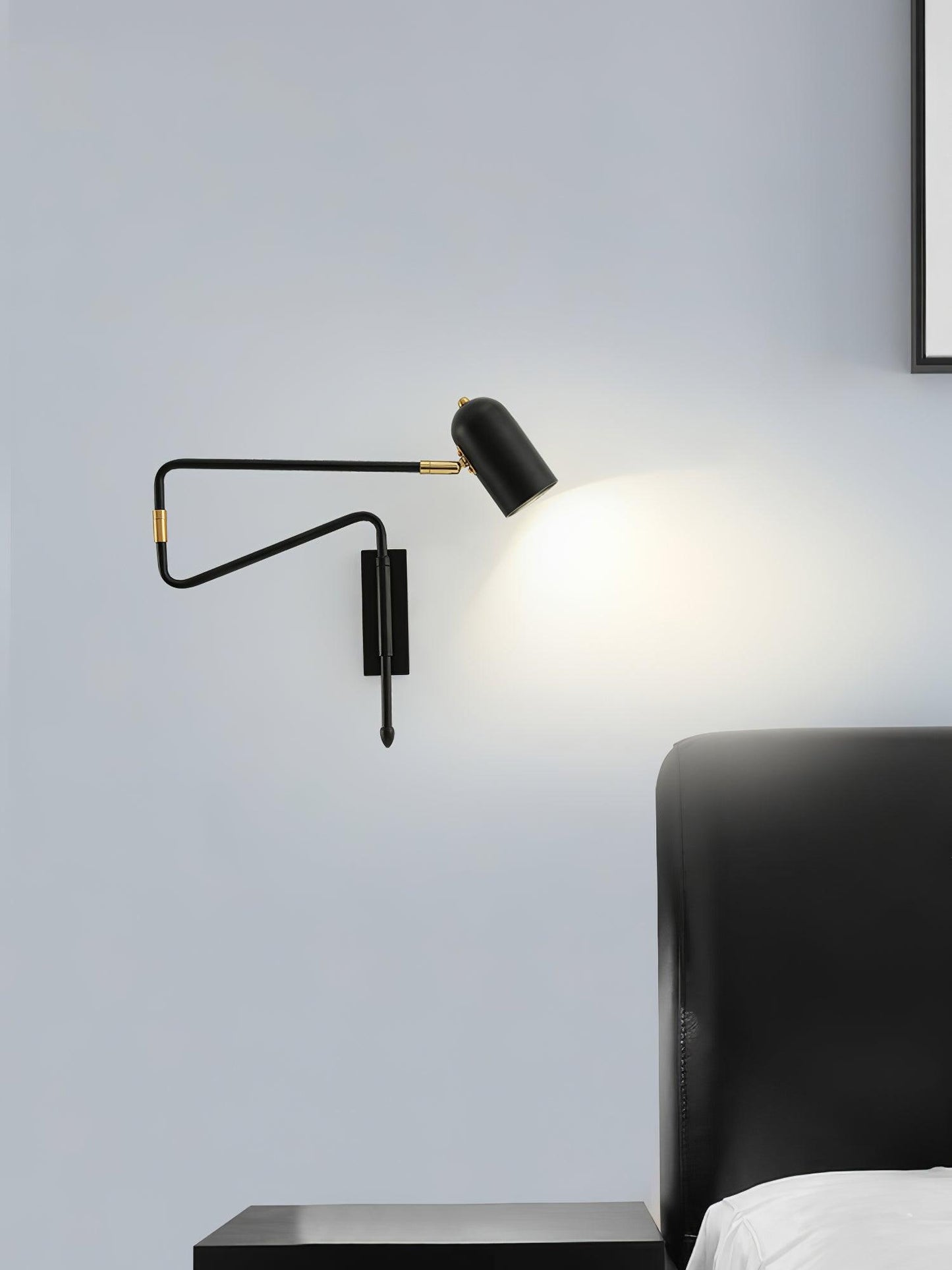 Brennware Adjustable Arm Reading Wall Lamp with Dimmable LED Light