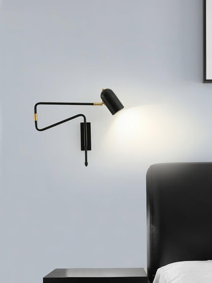 Brennware Adjustable Arm Reading Wall Lamp with Dimmable LED Light