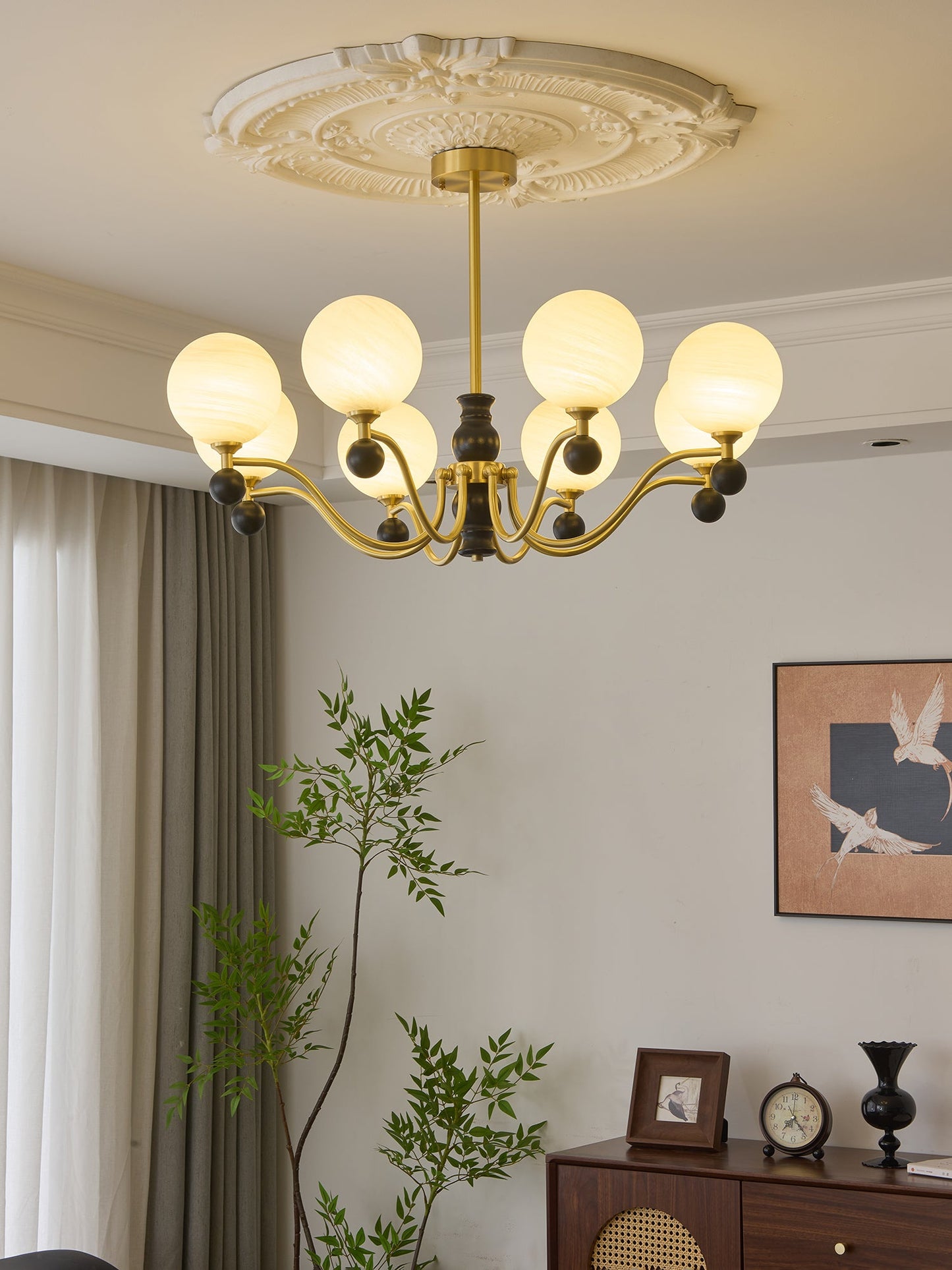 Aether Sphere Chandelier - Modern Design with Adjustable Brightness