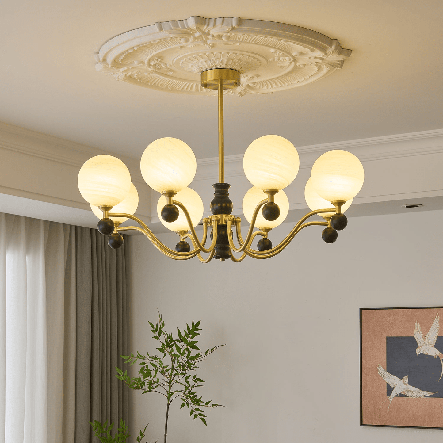 Aether Sphere Chandelier - Modern Design with Adjustable Brightness