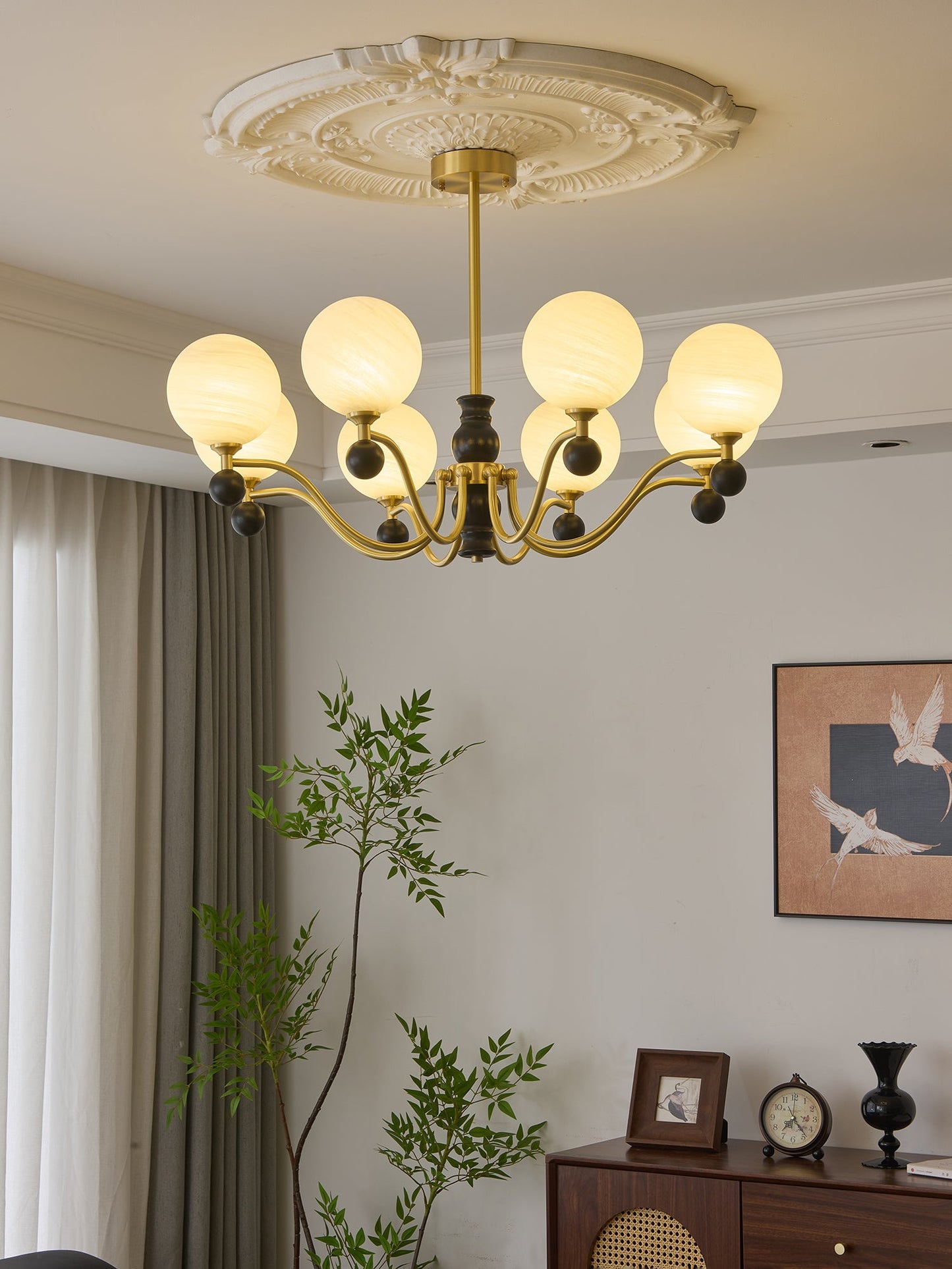 Aether Sphere Chandelier - Modern Design with Adjustable Brightness