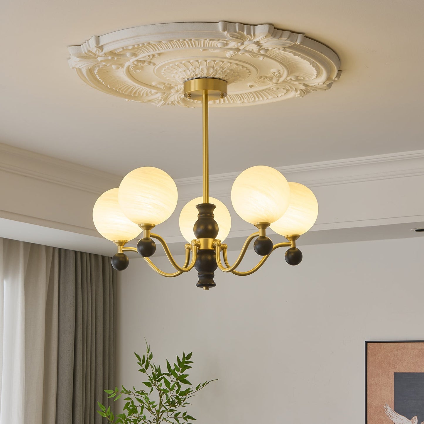 Aether Sphere Chandelier - Modern Design with Adjustable Brightness