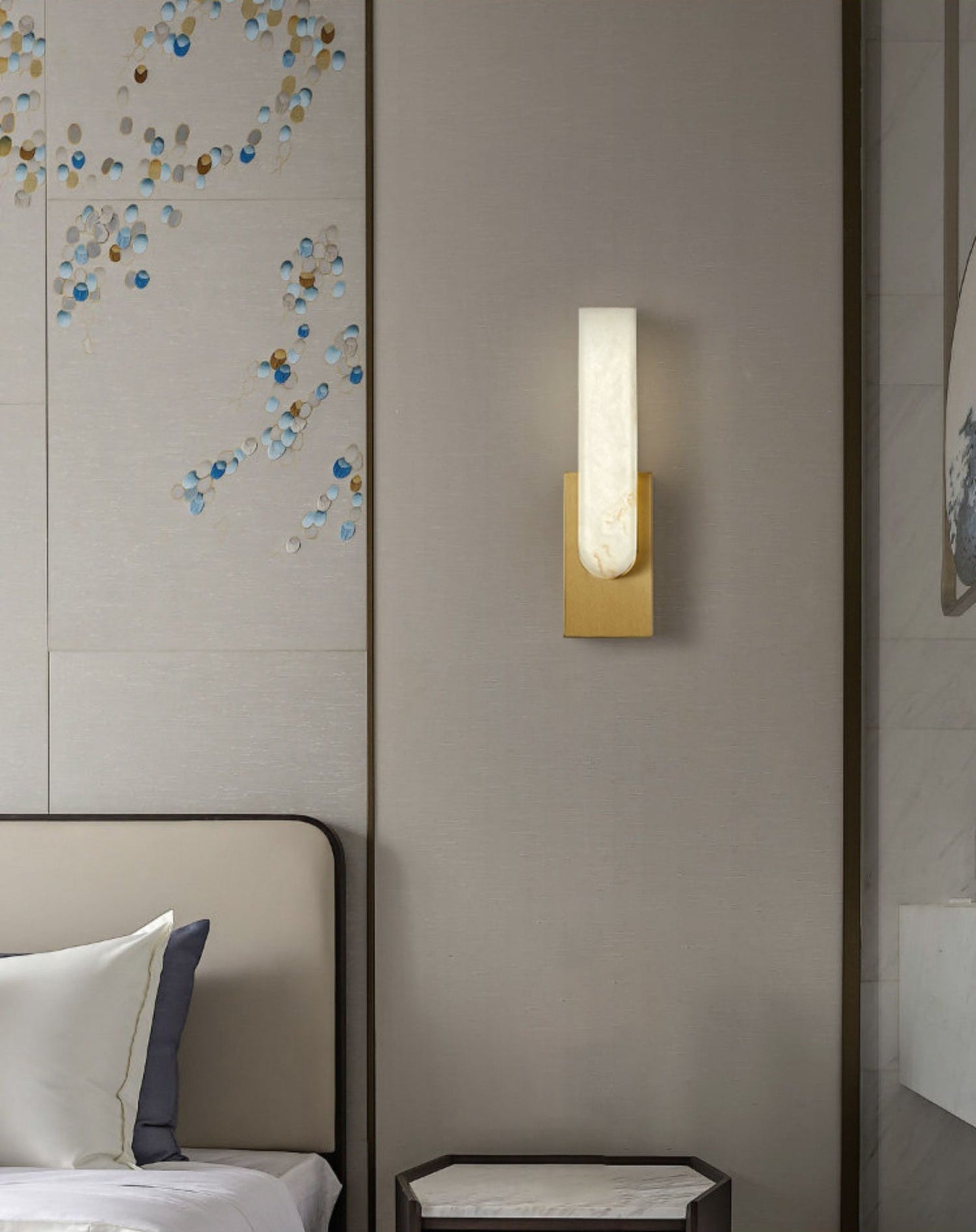 Agatha Alabaster Wall Lamp - Elegant Design, Soft Ambient Lighting