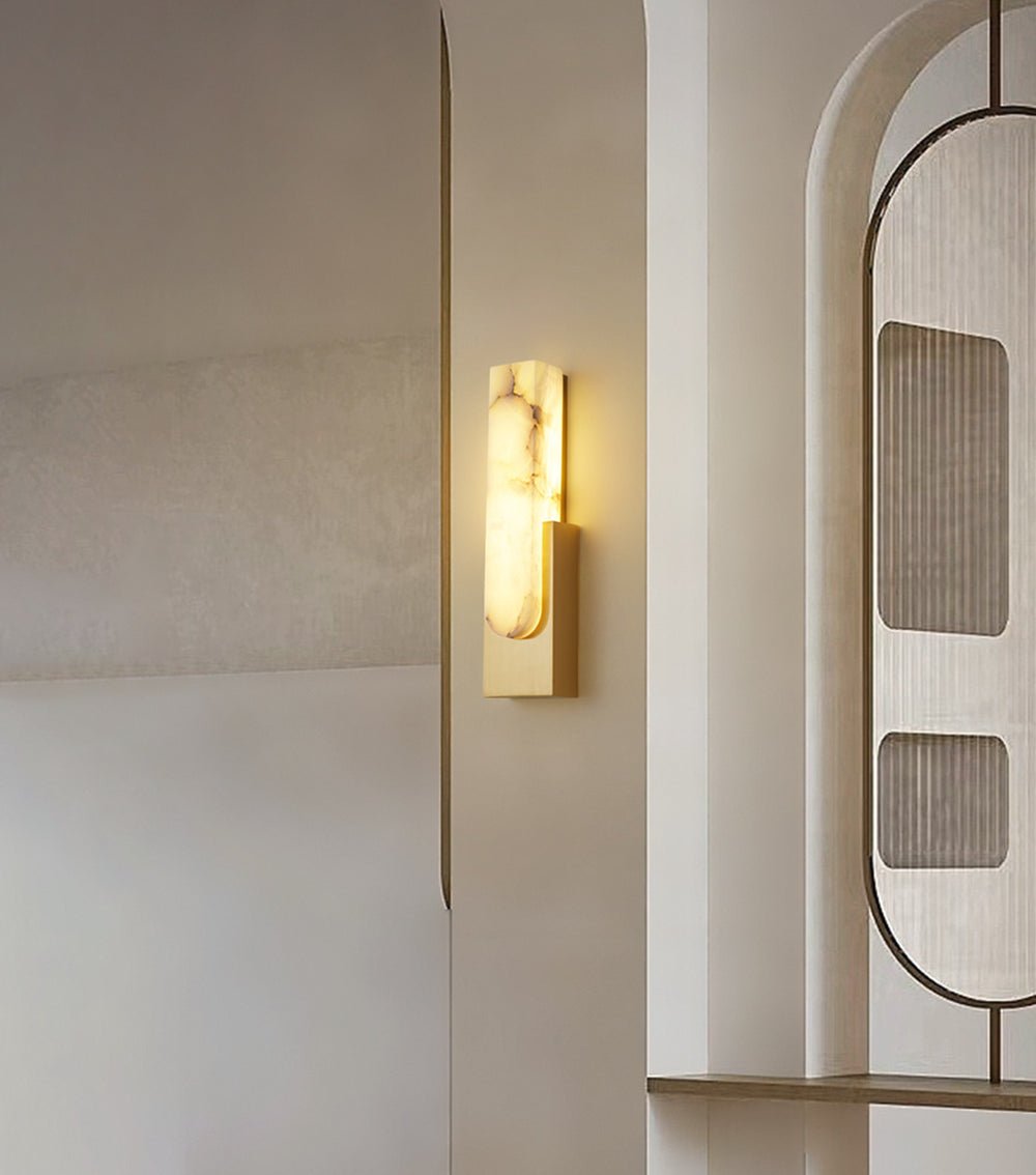 Agatha Alabaster Wall Lamp - Elegant Design, Soft Ambient Lighting