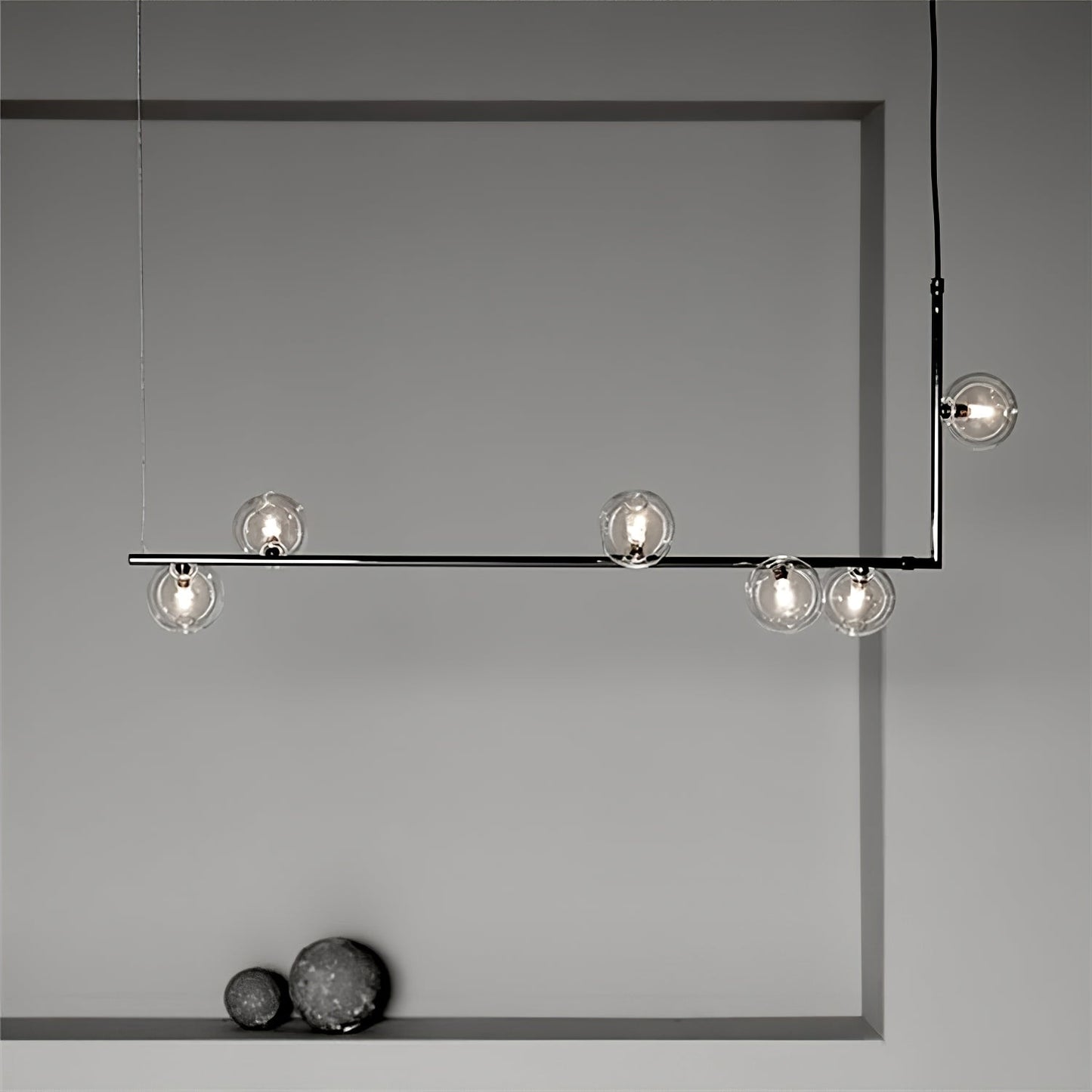 Air 73 Glass Pendant Lamp - Modern Design with Adjustable Height & LED