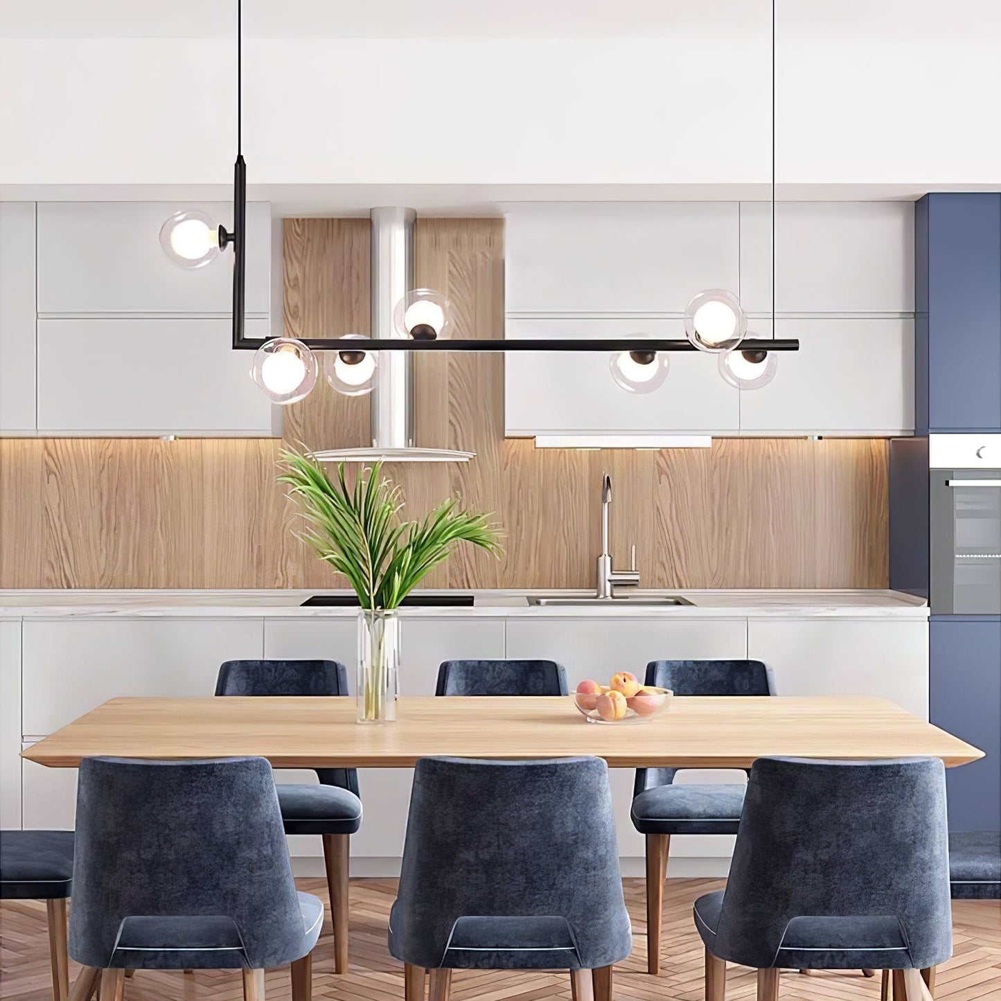 Air 73 Glass Pendant Lamp - Modern Design with Adjustable Height & LED