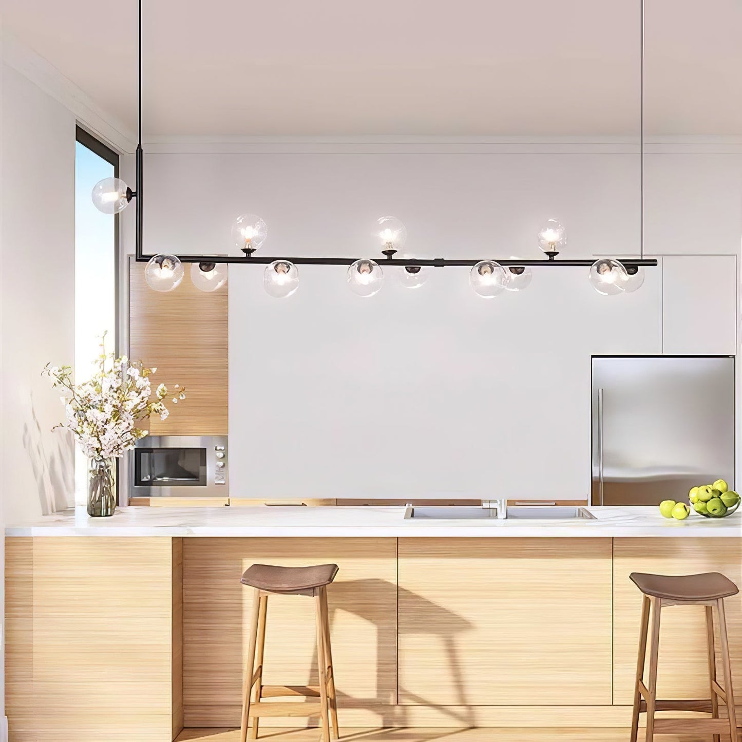 Air 73 Glass Pendant Lamp - Modern Design with Adjustable Height & LED