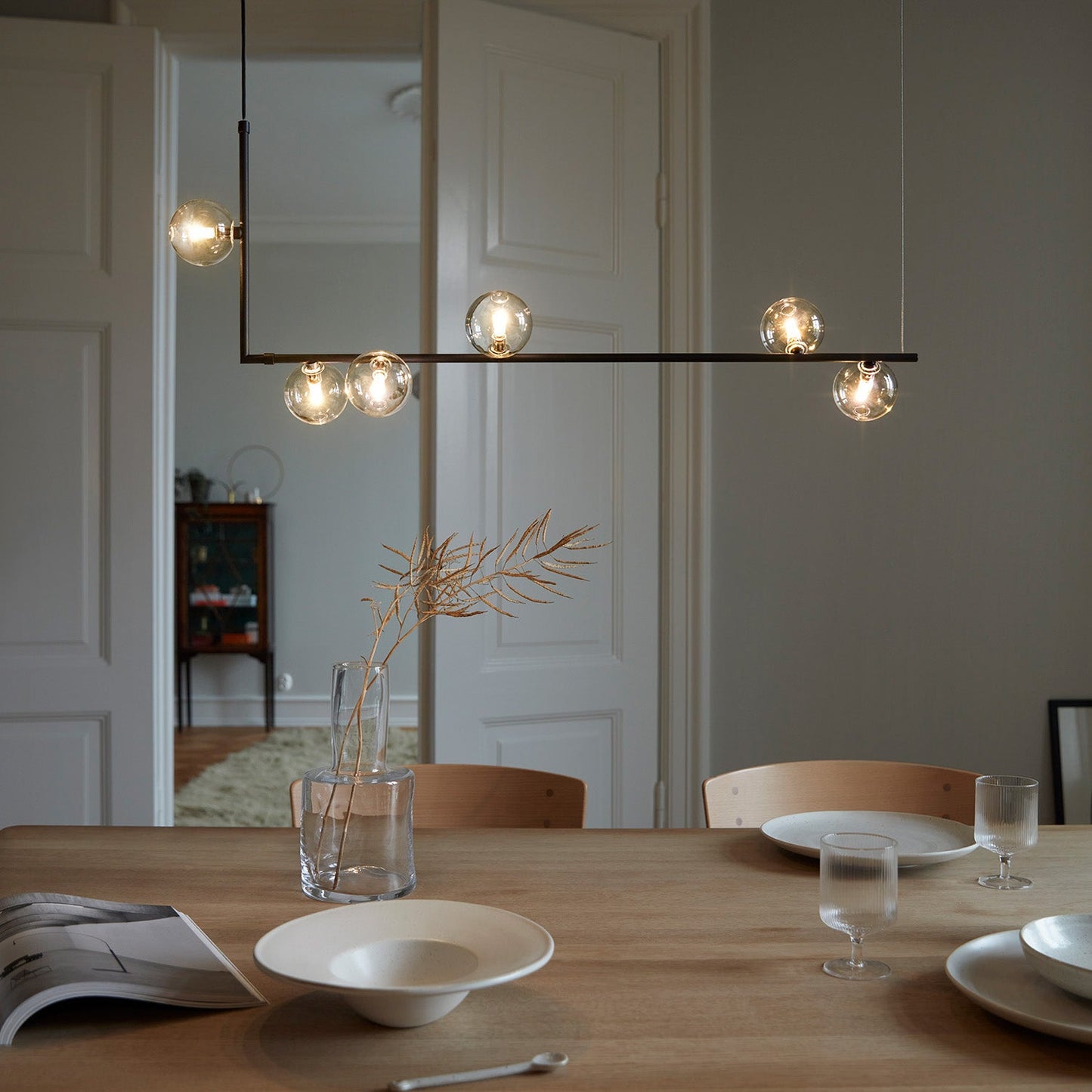 Air 73 Glass Pendant Lamp - Modern Design with Adjustable Height & LED