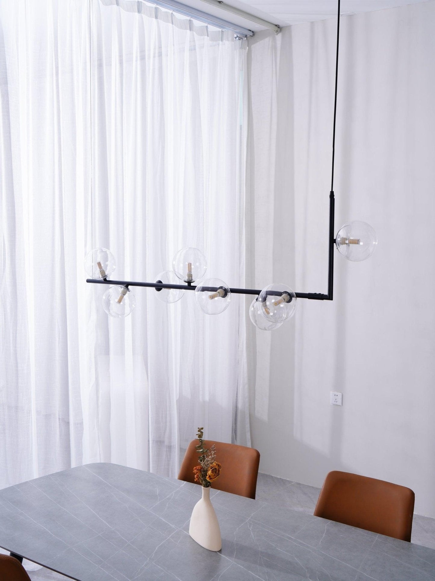 Air 73 Glass Pendant Lamp - Modern Design with Adjustable Height & LED