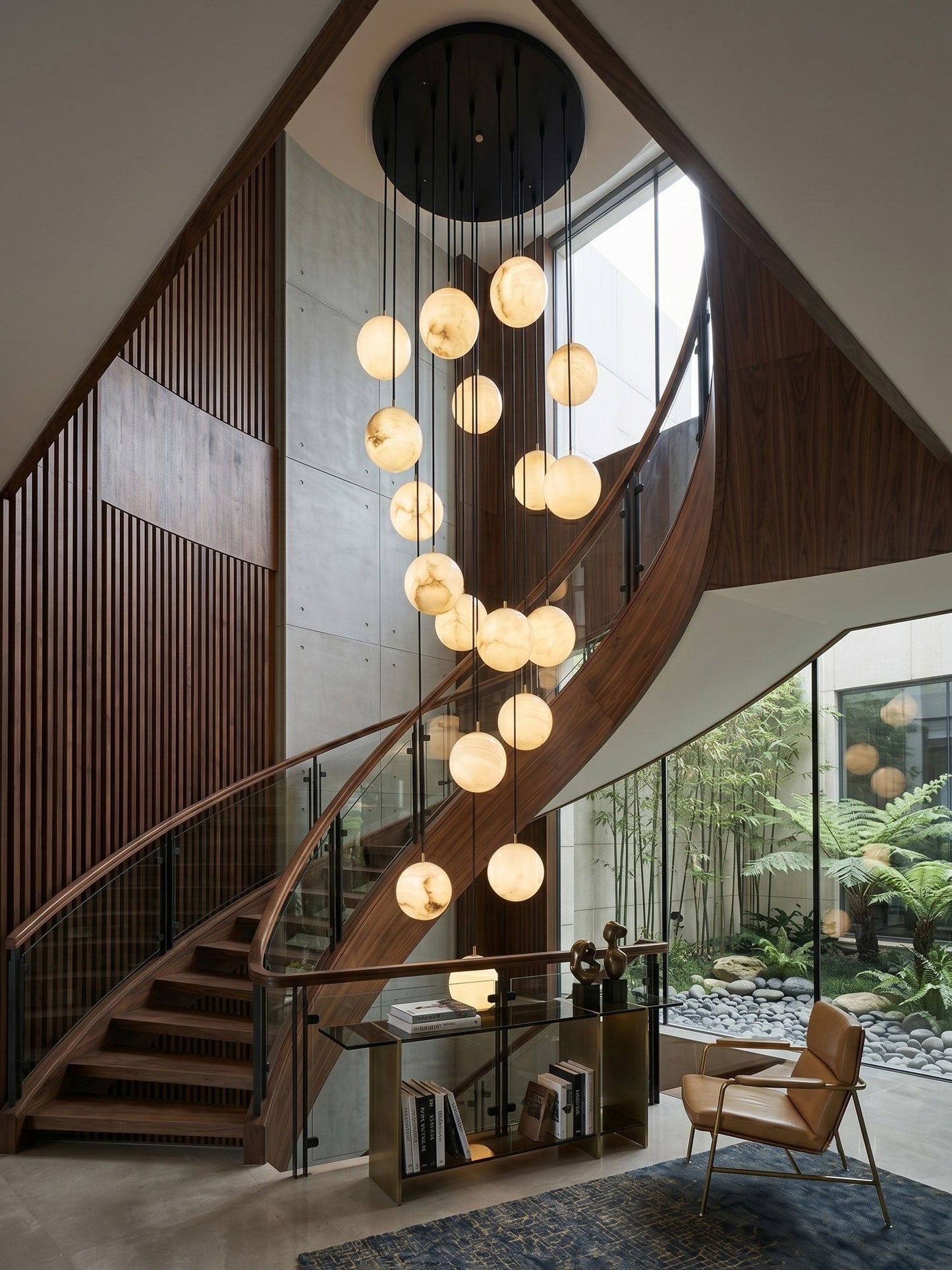 Alabaster Cluster Chandelier - Elegant Design, Adjustable Height