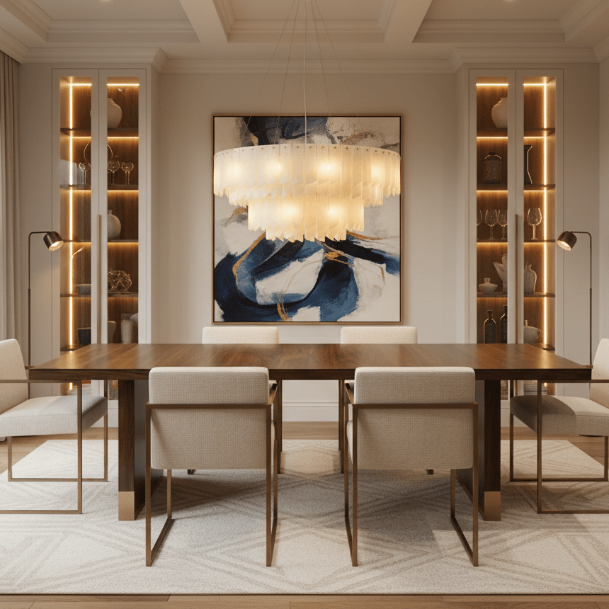 Elegant Alabaster Cascade Tiered Chandelier with Adjustable Height & L