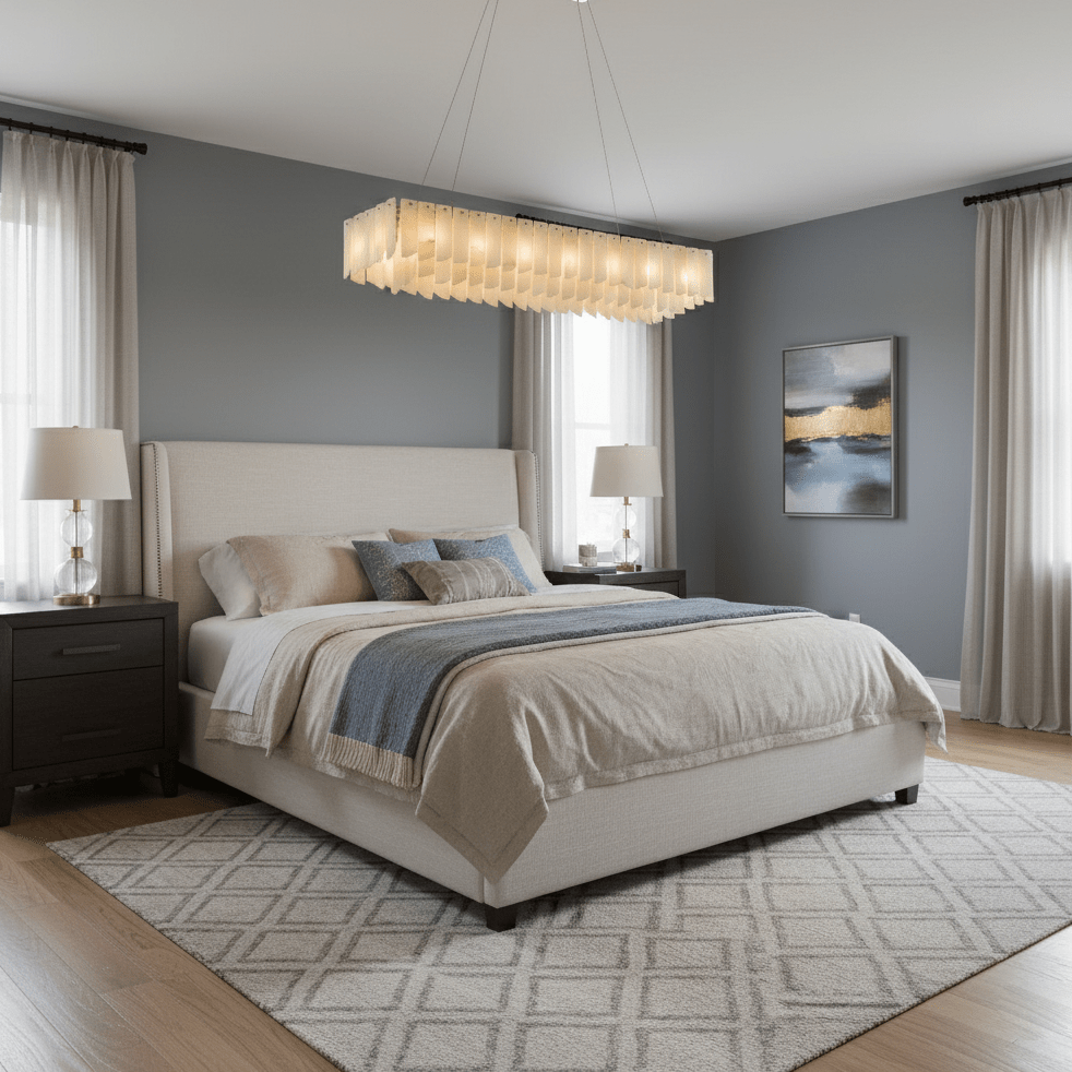 Elegant Alabaster Cascade Tiered Chandelier with Adjustable Height & L