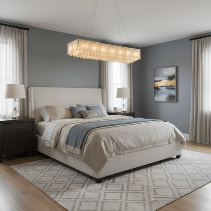 Elegant Alabaster Cascade Tiered Chandelier with Adjustable Height & L