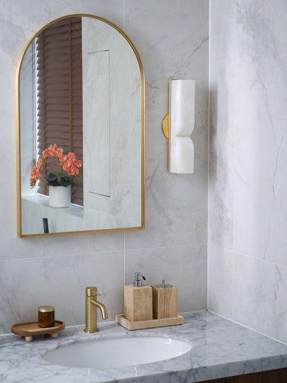 Alabaster Essence Wall Sconce - Elegant Design with Adjustable Light D