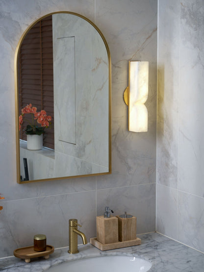 Alabaster Essence Wall Sconce - Elegant Design with Adjustable Light D