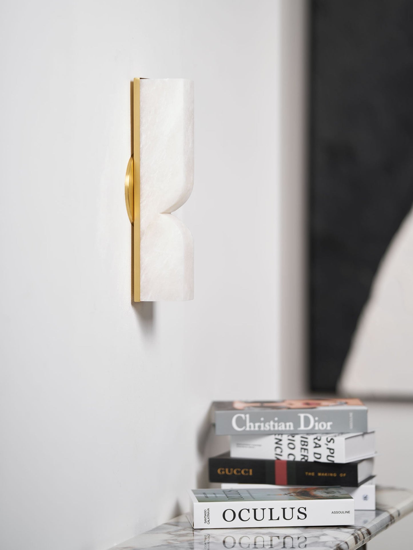 Alabaster Essence Wall Sconce - Elegant Design with Adjustable Light D