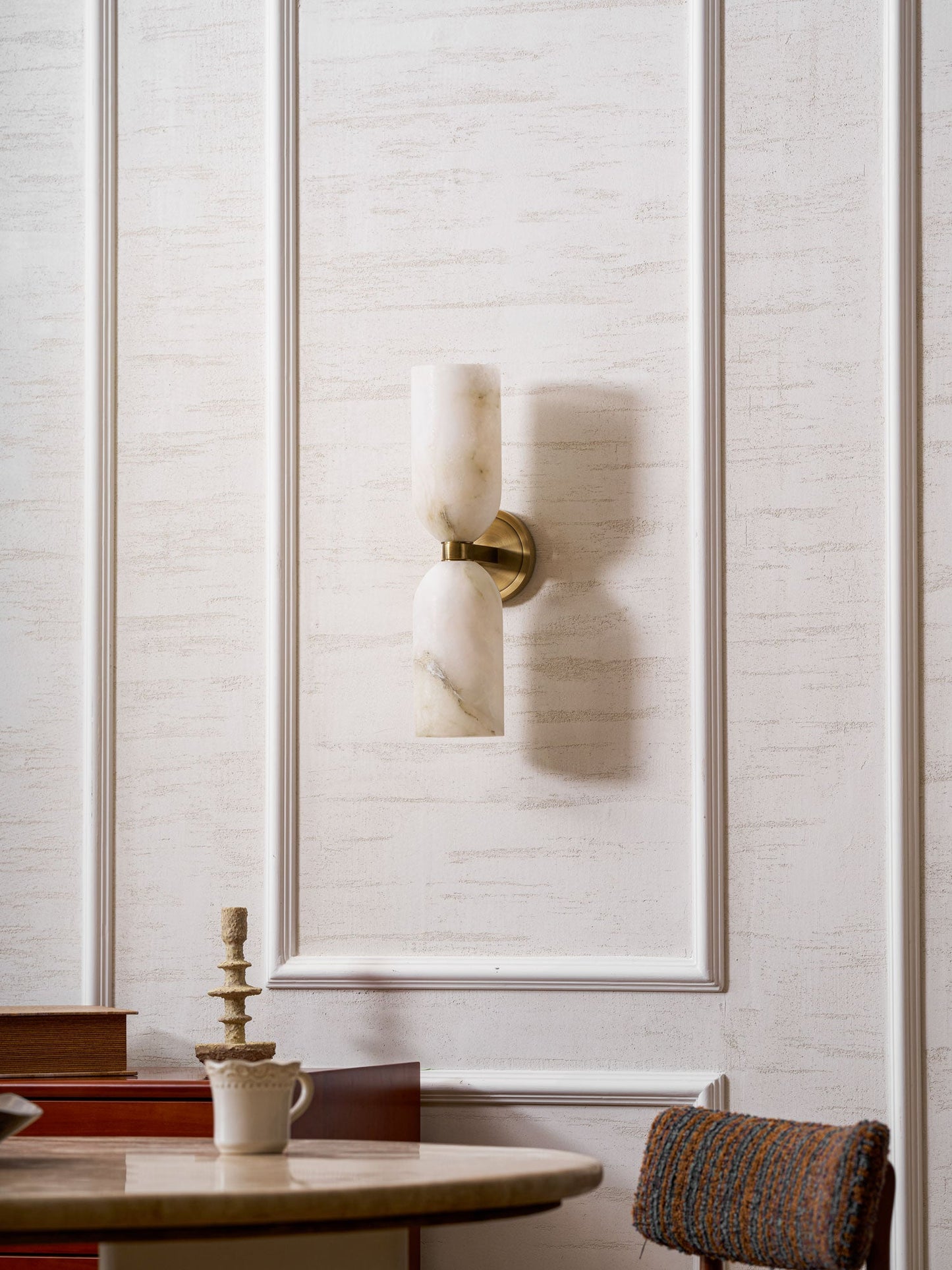 Alabaster Nexus Wall Sconce - Elegant Design with Adjustable Brightnes
