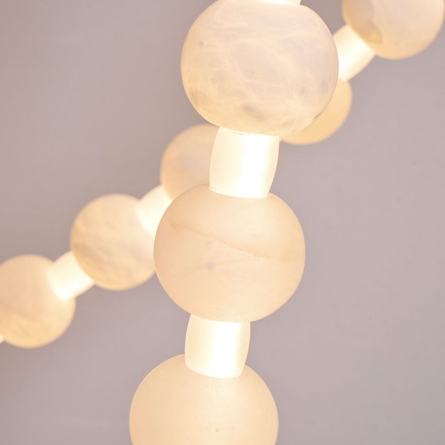 Elegant Alabaster Pearl Chandelier Necklace with Adjustable Length