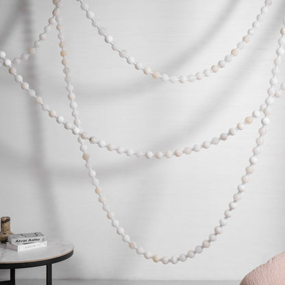 Elegant Alabaster Pearl Chandelier Necklace with Adjustable Length