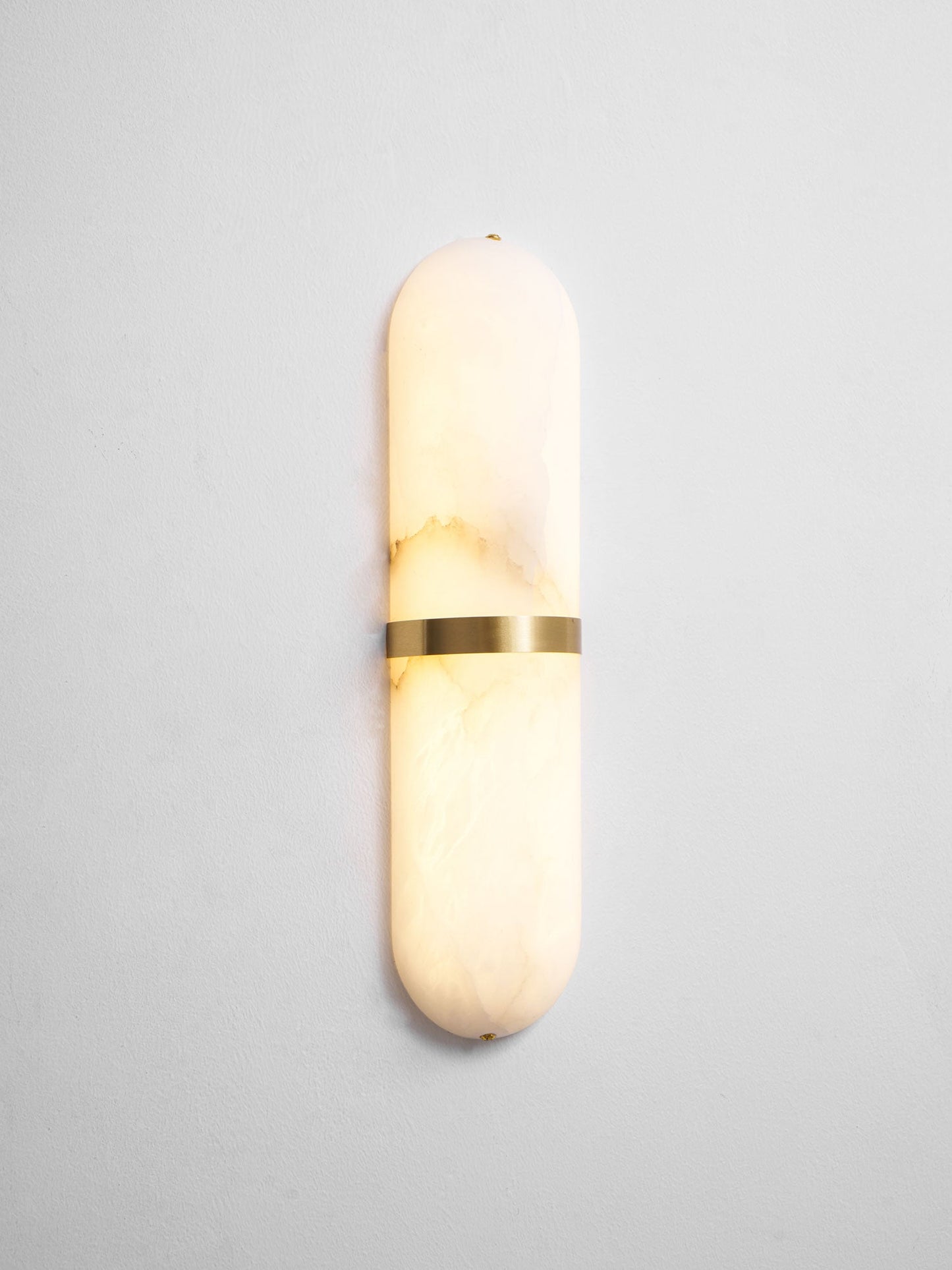 Alabaster Pill Wall Light - Soft Glow, Energy-Efficient Design